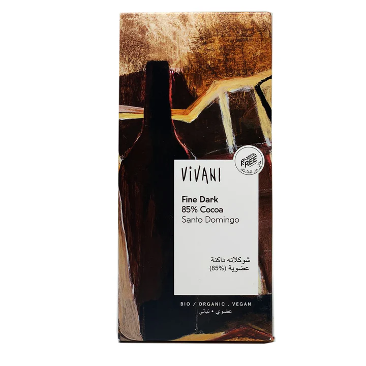 Organic dark vegan chocolate 85% from Vivani