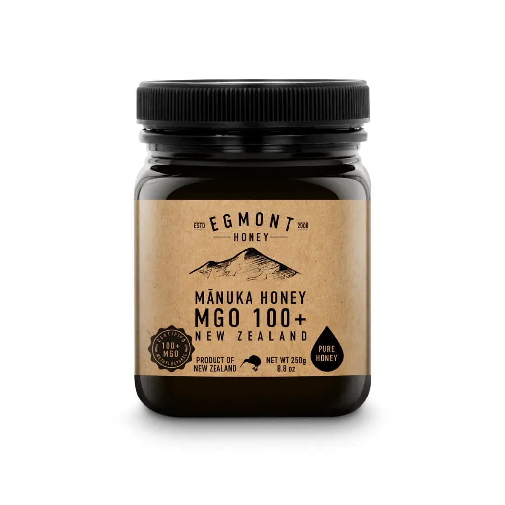 Egmont Honey Manuka Honey Raw And Unpasteurized MGO 100+ 250grams