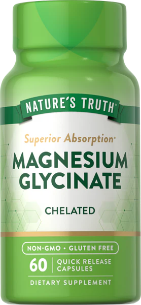 Nature's truth Magnesium Glycinate CHELATED 60 Quick Release Capsules