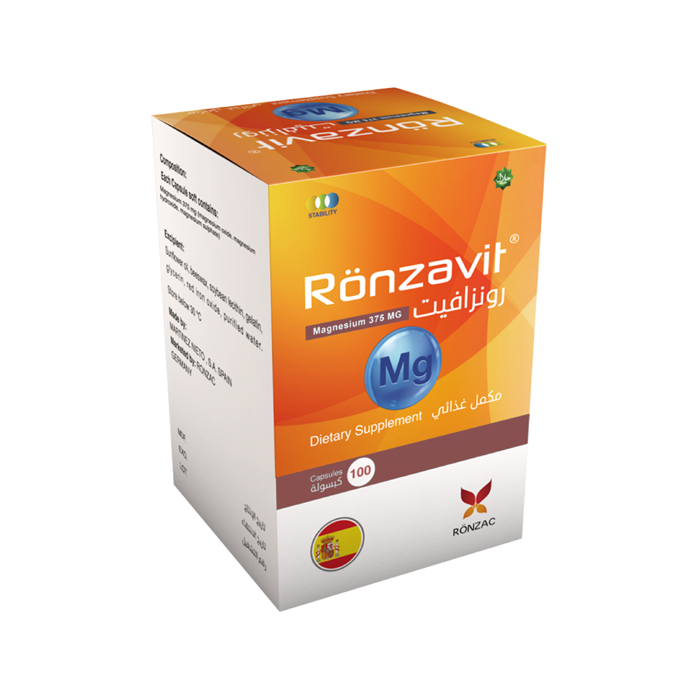 Ronzavit Magnesium 375 MG 100 Capsule