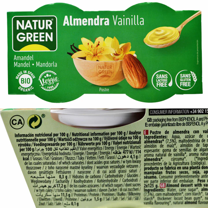 Natural Gluten Free Vanilla Almond Yogurt