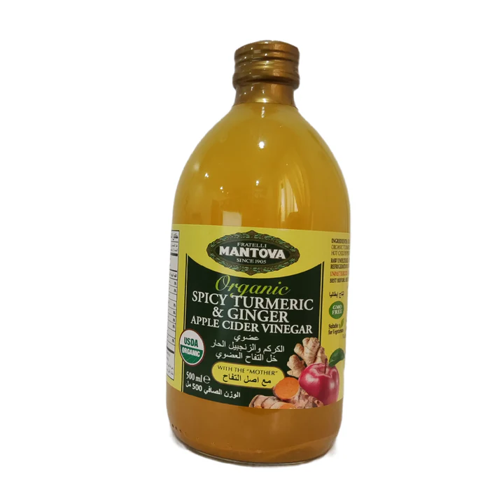 Organic Apple Cider Vinegar with Turmeric and Spicy Ginger with Apple Root Gluten Free