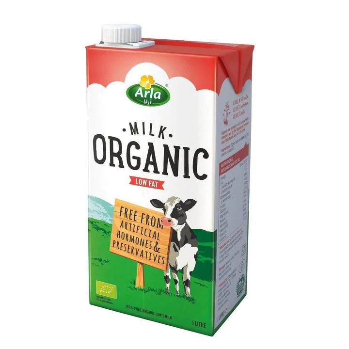 Arla Organic Low Fat Cow Milk 1 Liter