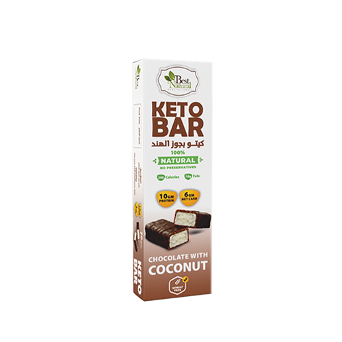 Best Natural Keto Bar Chocolate with Coconut 60g
