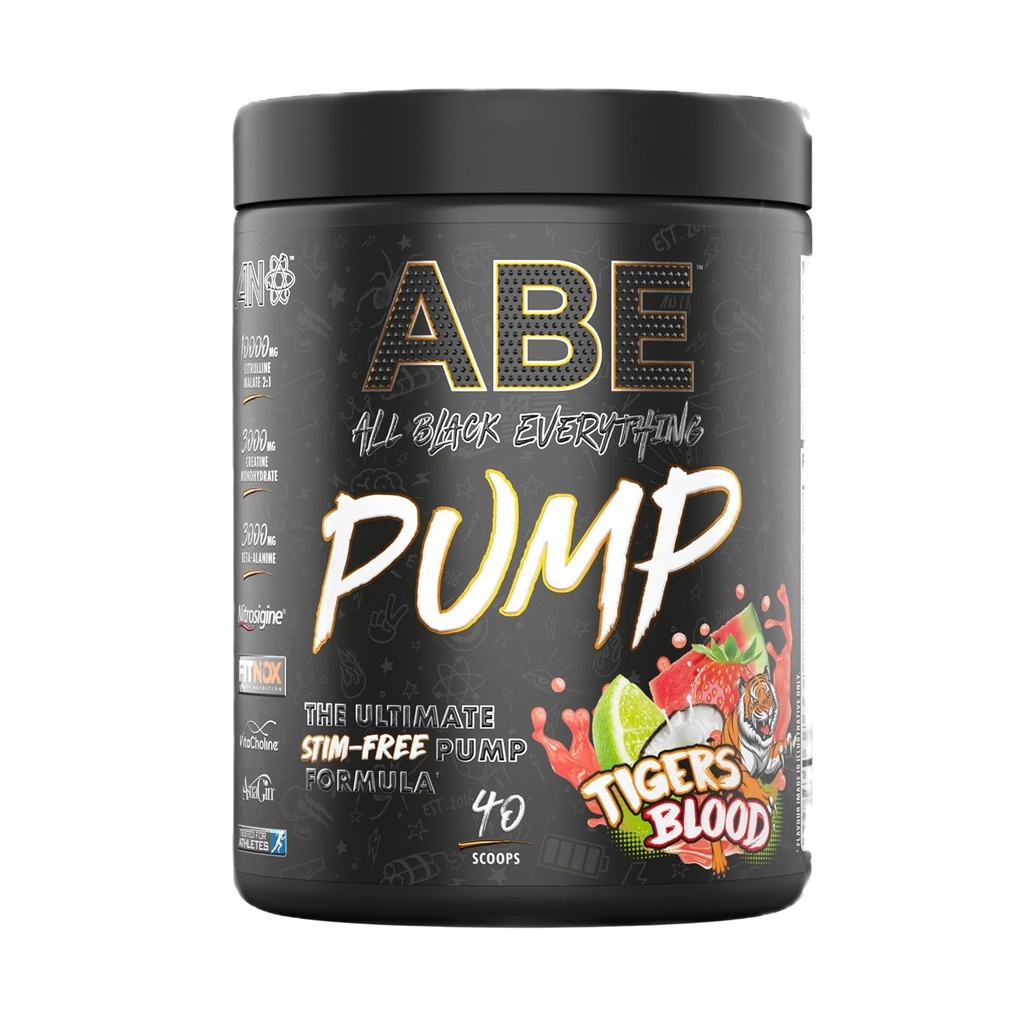 Applied Nutrition ABE Pump Stim Free, Tigers Blood, 500g