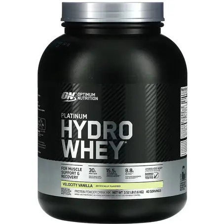 ON Optimum Nutrition Platinum Hydro Whey 40 Servings Vanilla Powder 3.61 Lb