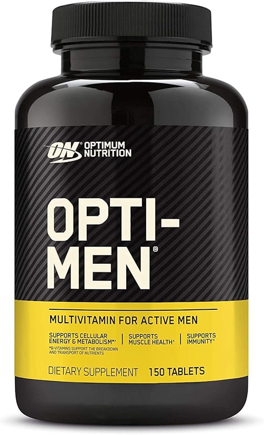 Optimum Nutrition Opti-Men, Men's Daily Multivitamin Supplement with Vitamins C, D, E, B12, 150 Count