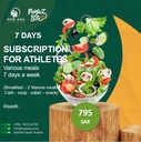 High protein subscription for 7 days, 7 days a week, Various meals (breakfast +2 Various meals, 200g protein and 200g carbs + salad + soup + snack)