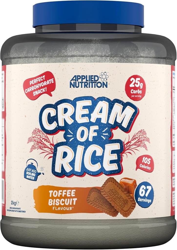 APPLIED NUTRITION - CREAM OF RICE - 2KG Toffee biscuit