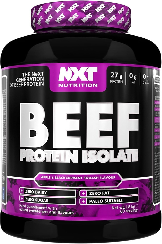 NXT NUTRITION - BEEF PROTEIN ISOLATE - 1.8KG Apple & Blackcurrents