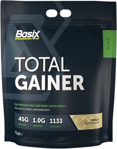 BASIX Total Gainer – Total Jenner  Protein strawberry