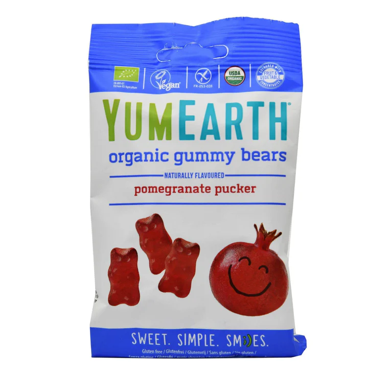 Organic Pomegranate Candy Bears YUMEARTH