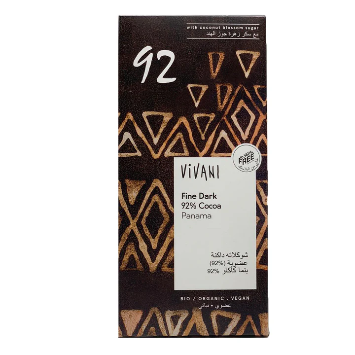 92% Organic Vegan Dark Chocolate (Panama Cocoa) from Vivani