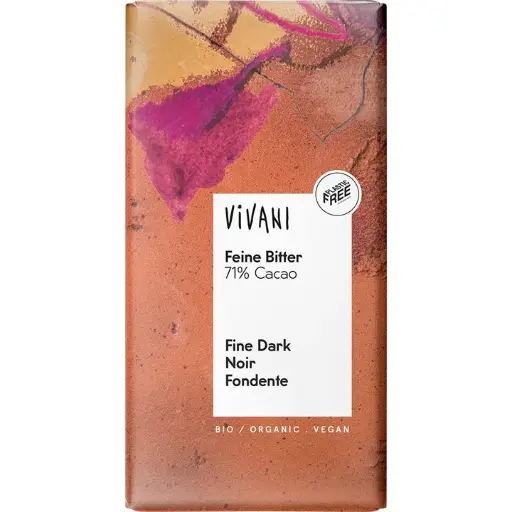 Organic dark vegan chocolate 71% from Vivani