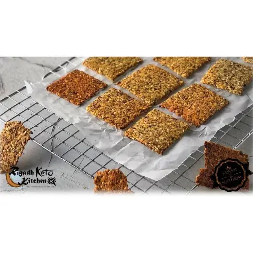 Spicy Cereal Crackers Keto Vegan from Riyadh Keto Kitchen