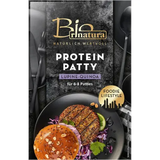 Organic vegan protein burger with quinoa from PureNatura