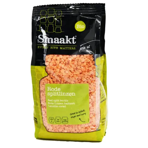 Organic red lentils from Smaket