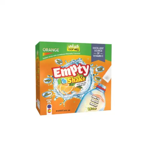 Curvy Orange Juice Empty & Shake