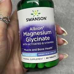 Swanson, Albion Magnesium Glycinate with Activated B Vitamins, 200 mg, 60 Tablets