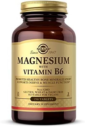 Solgar Magnesium with Vitamin B6, 250 Tablets