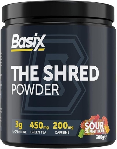 BASIX-THE SHRED POWDER-SOUR GUMMY-300G (Fat Burner)