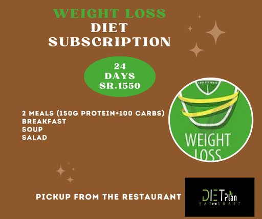 24 Days weight loss Diet subscription 2 Meals Breakfast Soup Salad - pickup from The restaurant