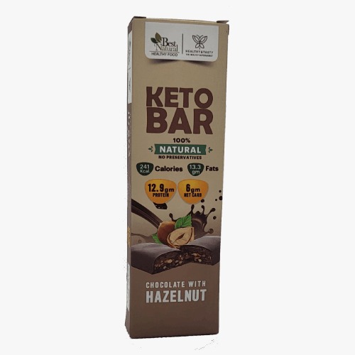 Best Natural Keto Bar Chocolate with Hazelnut 60 g