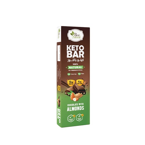 Best Natural Keto Bar Chocolate with Almond 60g