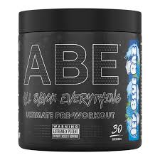 Applied Nutrition ABE Pre Workout - All Black Everything Pre Workout Powder, Energy & Physical Performance with Citrulline, Creatine, Beta Alanine (30 serv, ICY BLUE RAZ)