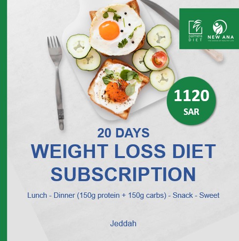 Weight loss diet subscription with two main meals for 20 days