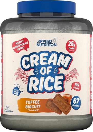 APPLIED NUTRITION - CREAM OF RICE - 2KG Toffee biscuit