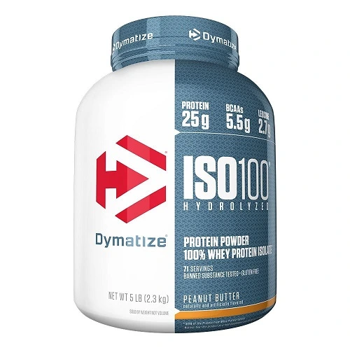 ديماتيز أيزو 100 بروتين 5 باوند Dymatize ISO 100 Isolated protein PEANUT BUTTER