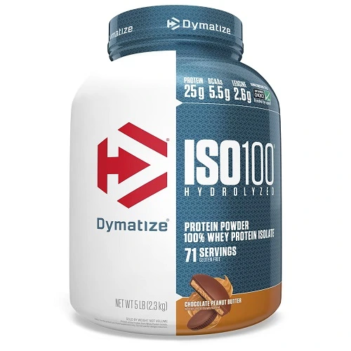 ديماتيز أيزو 100 بروتين 5 باوند Dymatize ISO 100 Isolated protein PEANUT BUTTER CHOCOLATE