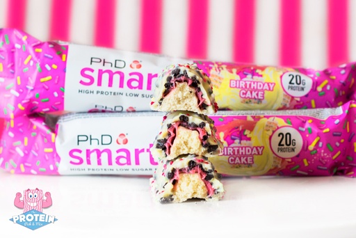 PhD Smart Protein Bar High Protein, Low Sugar, Birthday Cake Flavour