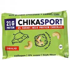 Chika Sport Chocolate With Milk Protein And Cashew Nuts Sugar Free